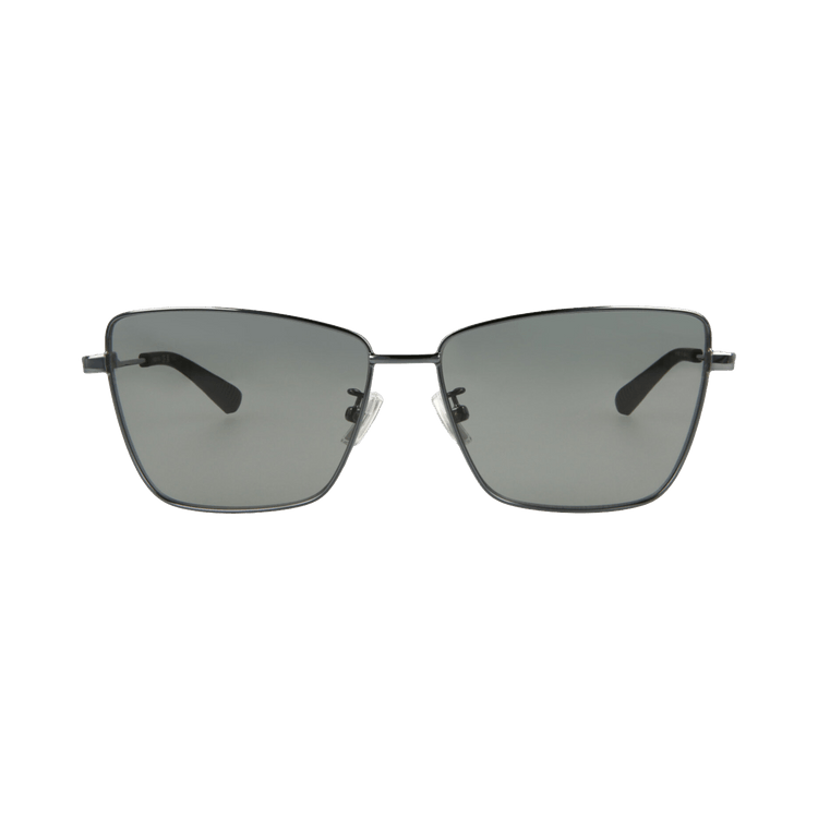 Bottega Veneta Square-Frame Metal Sunglasses — Silver