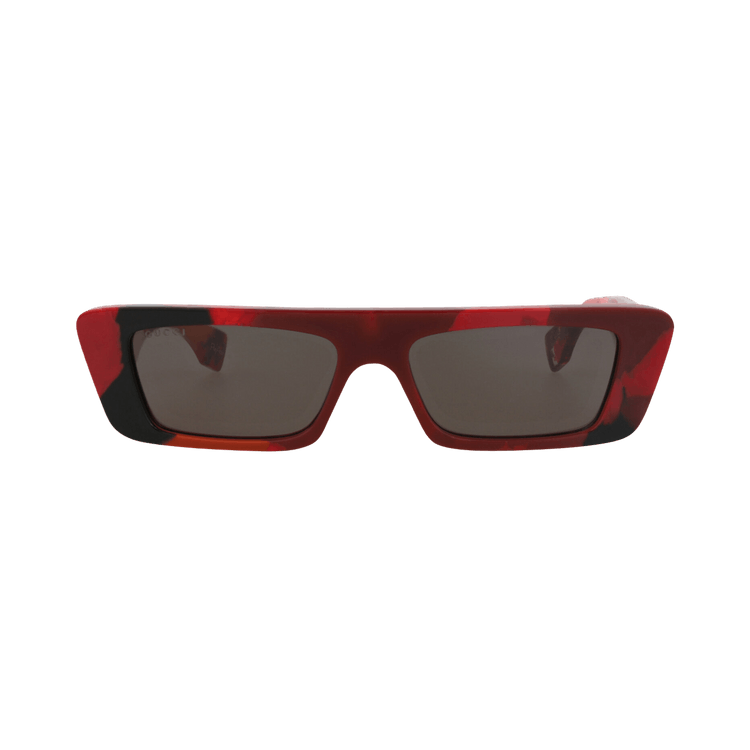 Gucci Square-Frame Recycled Acetate Sunglasses — Red