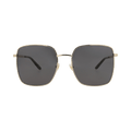 Gucci Square-Frame Metal Sunglasses — Gold