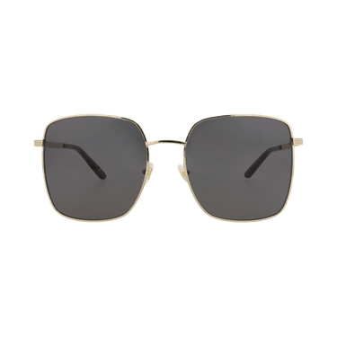 Gucci Square-Frame Metal Sunglasses — Gold