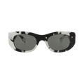 Gucci Round-Frame Recycled Acetate Sunglasses — Black