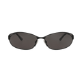 Balenciaga Square-Frame Metal Sunglasses — Black