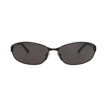 Balenciaga Square-Frame Metal Sunglasses — Black