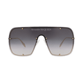 Alexander McQueen Shield-Frame Metal Sunglasses — Gold