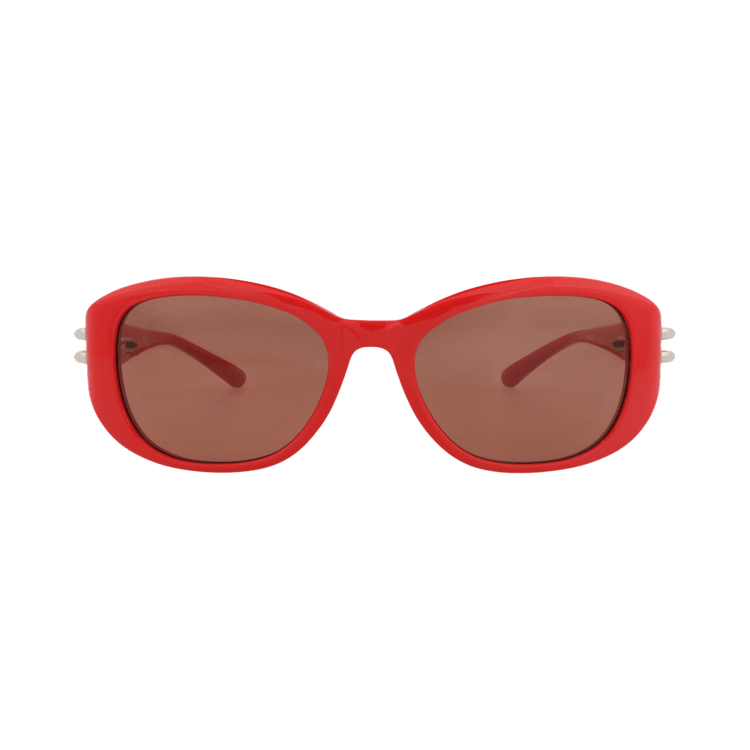 Alexander McQueen Round-Frame Recycled Acetate Sunglasses — Red