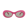 Gucci Round-Frame Recycled Acetate Sunglasses — Pink