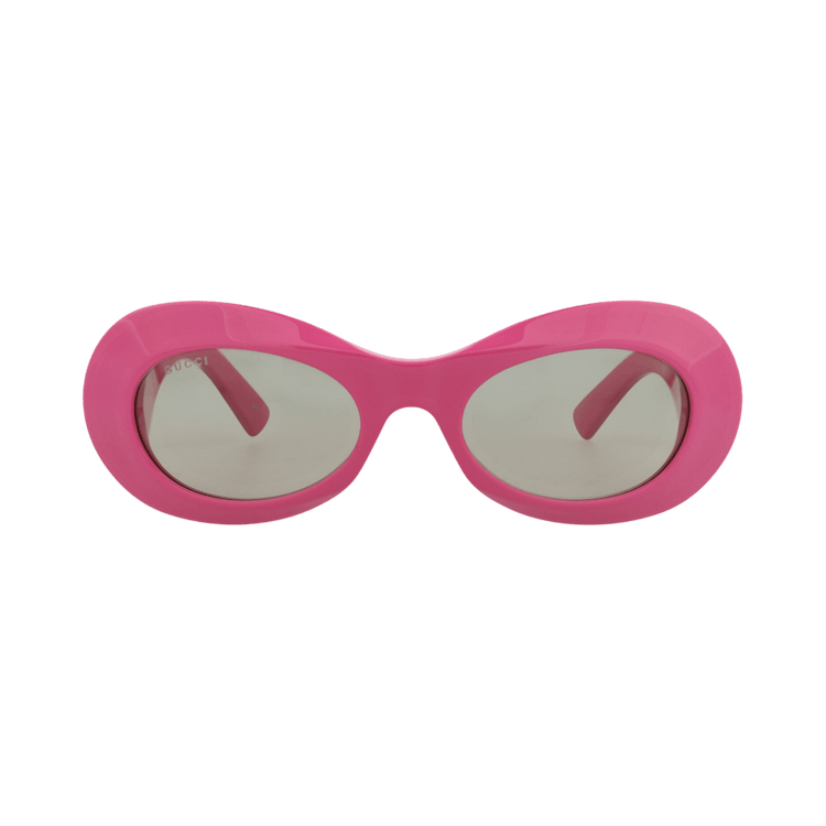 Gucci Round-Frame Recycled Acetate Sunglasses — Pink