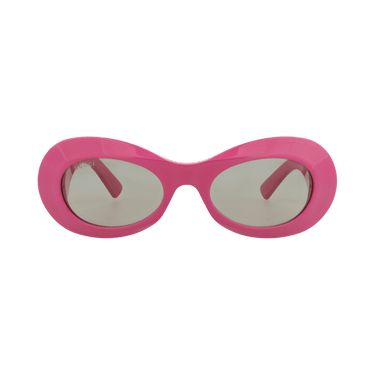 Gucci Round-Frame Recycled Acetate Sunglasses — Pink