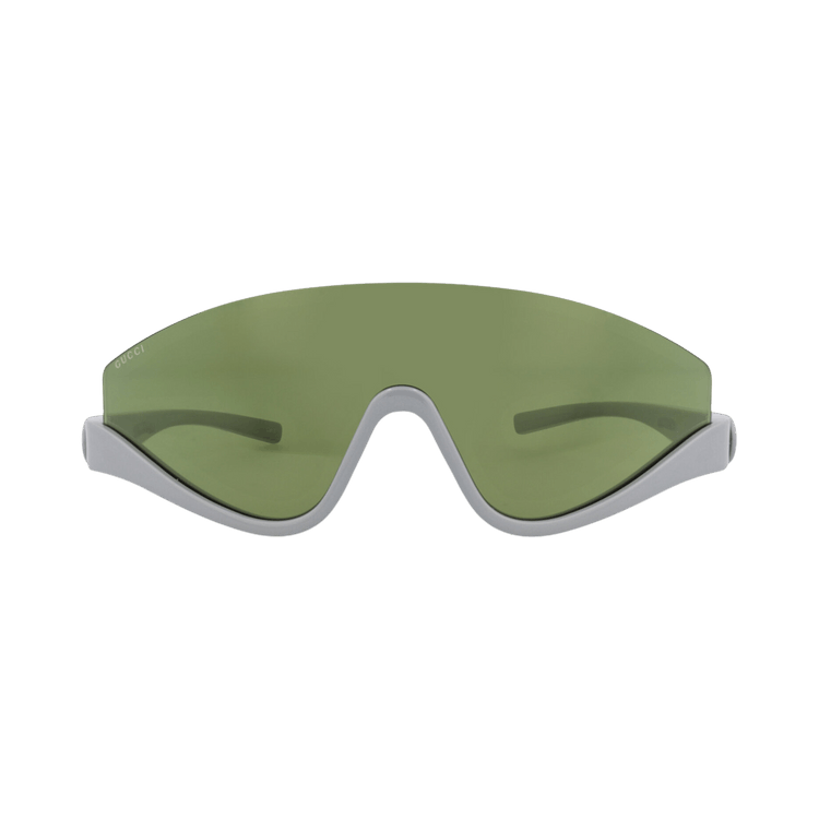 Gucci Shield-Frame Injection Sunglasses — Silver
