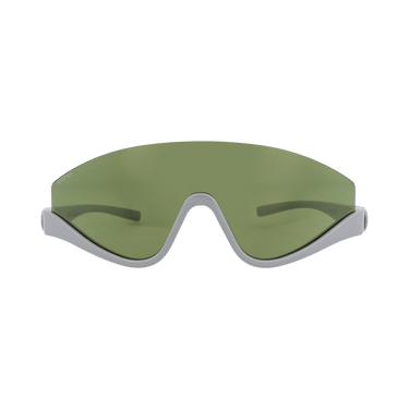 Gucci Shield-Frame Injection Sunglasses — Silver