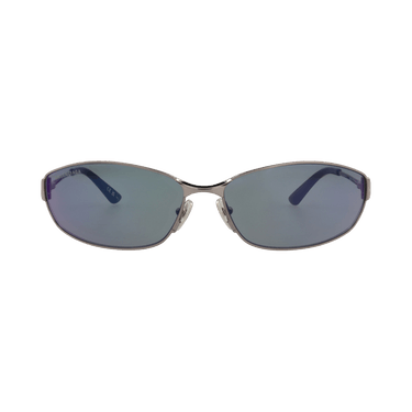 Balenciaga Square-Frame Metal Sunglasses — Silver