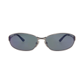 Balenciaga Square-Frame Metal Sunglasses — Silver