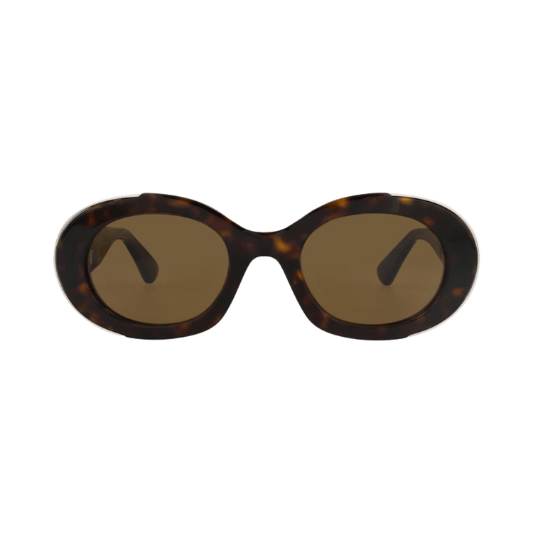 Alexander McQueen Round-Frame Recycled Acetate Sunglasses — Brown