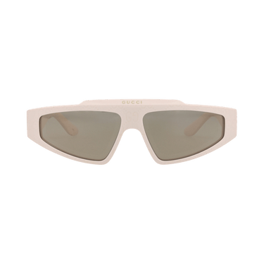 Gucci Square-Frame Recycled Acetate Sunglasses — Cream