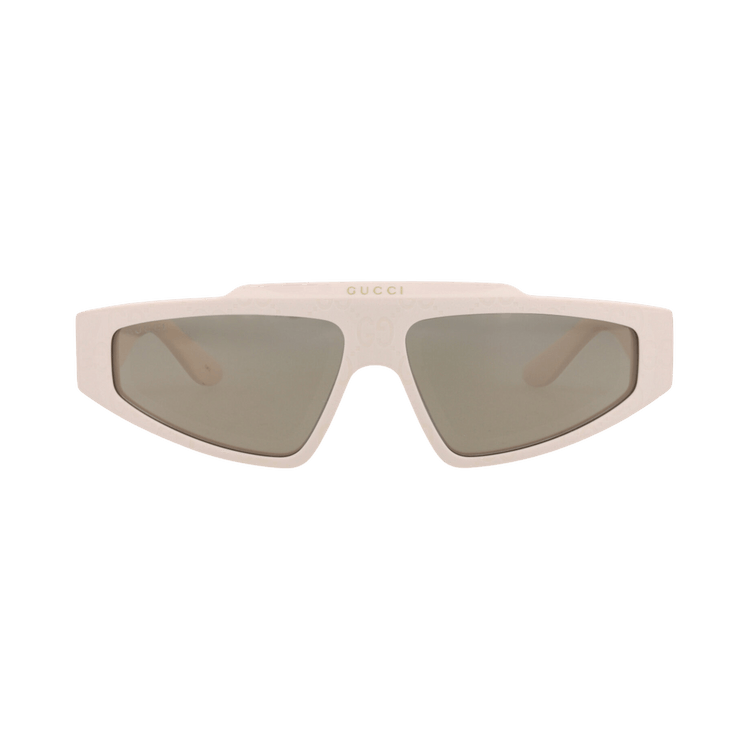 Gucci Square-Frame Recycled Acetate Sunglasses — Cream
