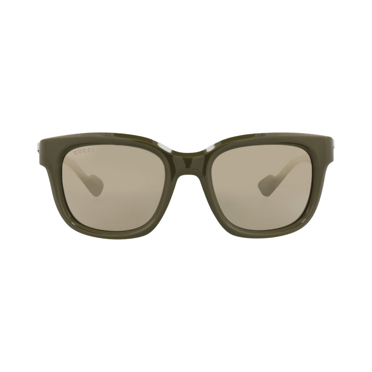 Gucci Square-Frame Injection Sunglasses — Green
