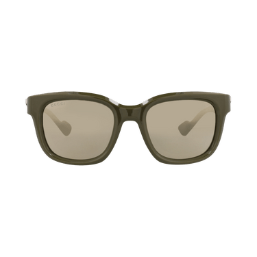 Gucci Square-Frame Injection Sunglasses — Green