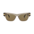 Bottega Veneta Square-Frame Recycled Acetate Sunglasses — Brown