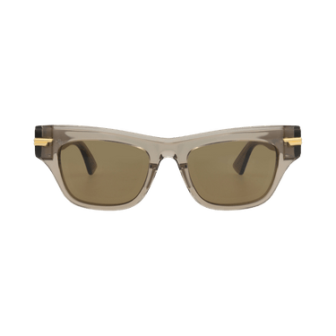 Bottega Veneta Square-Frame Recycled Acetate Sunglasses — Brown