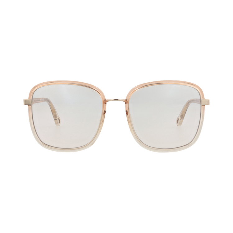 Chloé Square-Frame Injection Sunglasses — Orange
