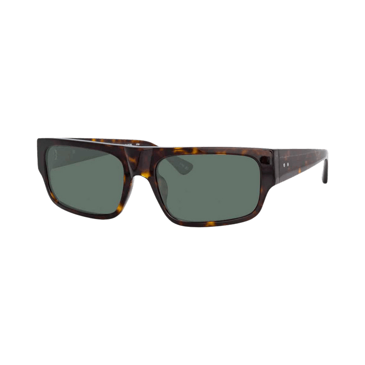 Linda Farrow x Dries Van Noten Rectangular Sunglasses — Brown