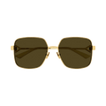 Bottega Veneta Rectangle Sunglasses — Brown