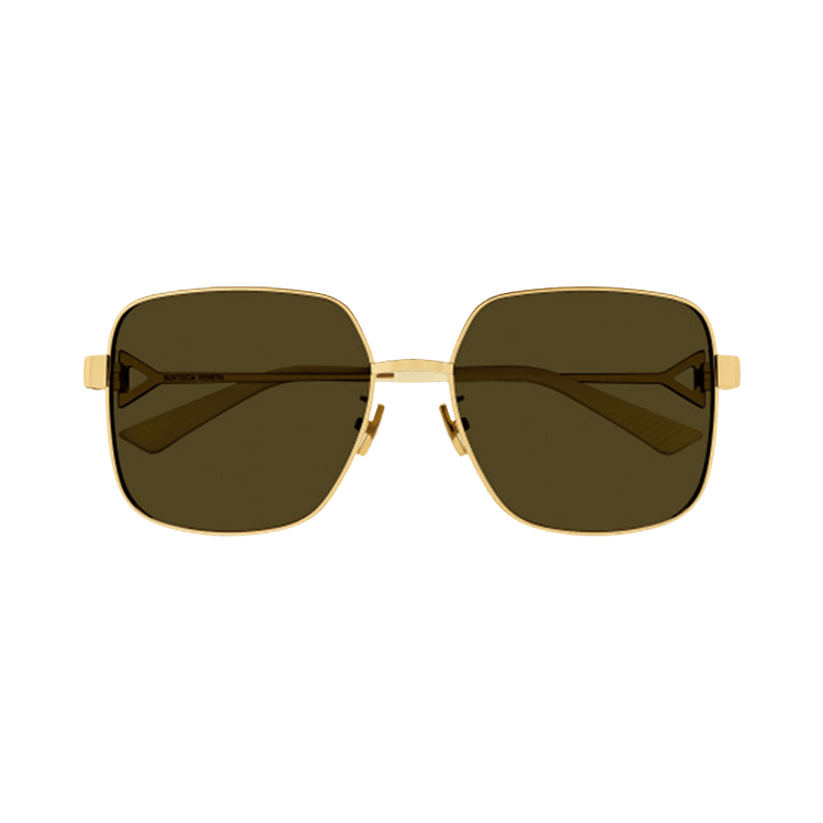 Bottega Veneta Rectangle Sunglasses — Brown