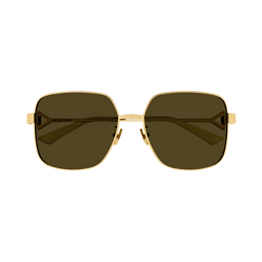 Bottega Veneta Rectangle Sunglasses — Brown
