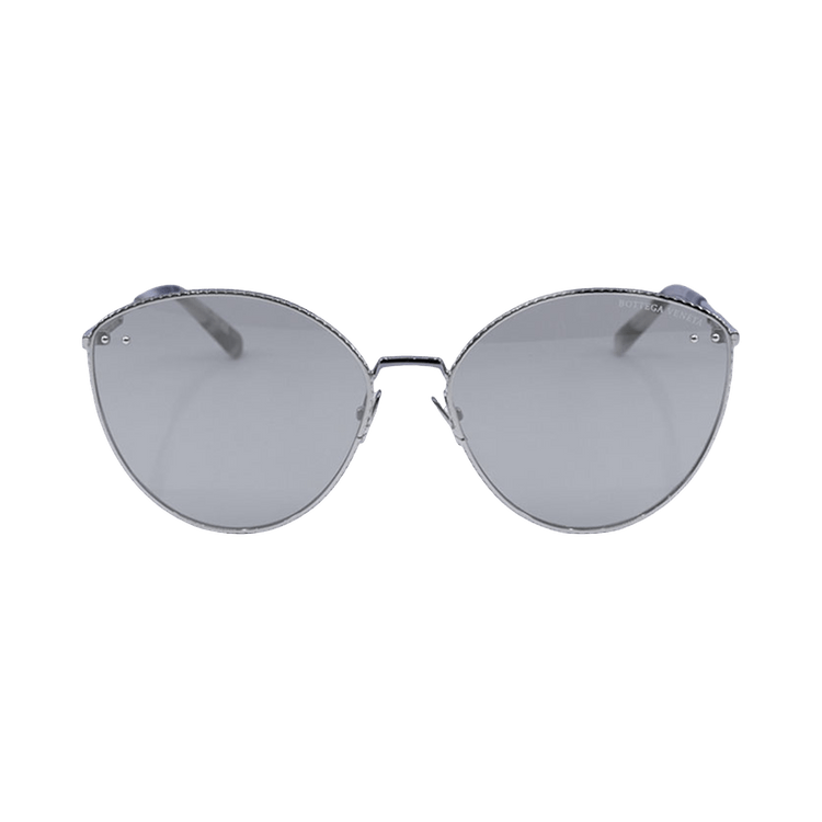 Bottega Veneta Cat Eye Sunglasses — Silver