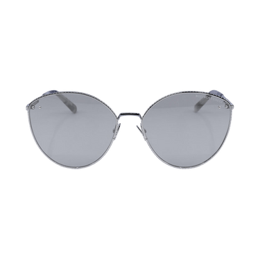 Bottega Veneta Cat Eye Sunglasses — Silver