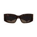 Balenciaga Rectangle Sunglasses — Brown