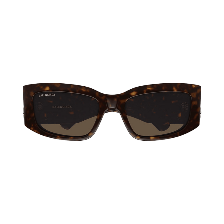 Balenciaga Rectangle Sunglasses — Brown