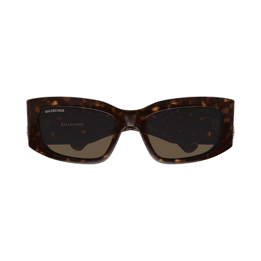 Balenciaga Rectangle Sunglasses — Brown