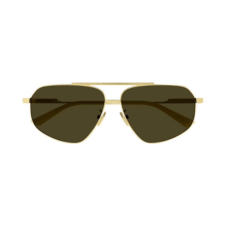 Bottega Veneta Aviator Sunglasses — Gold