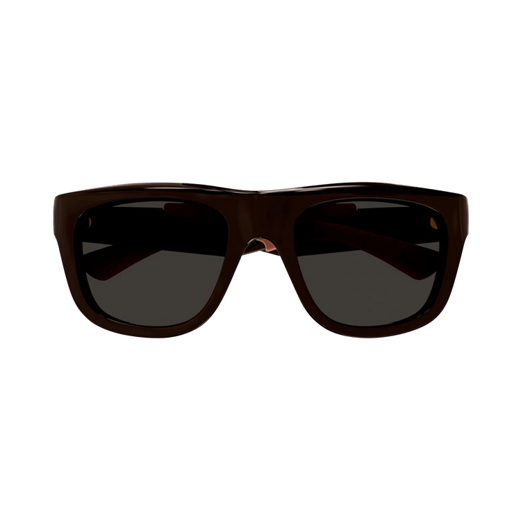 Bottega Veneta Square Sunglasses — Brown