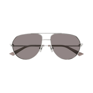 Bottega Veneta Aviator Sunglasses — Silver
