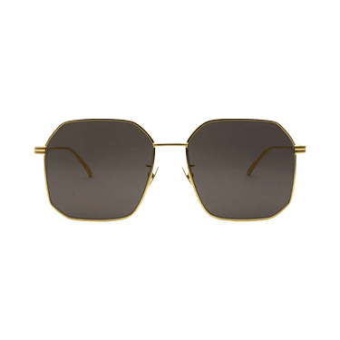 Bottega Veneta Square Sunglasses — Gold