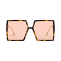 Dior Montaigne Square Sunglasses — Brown