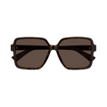 Bottega Veneta Square Sunglasses — Brown