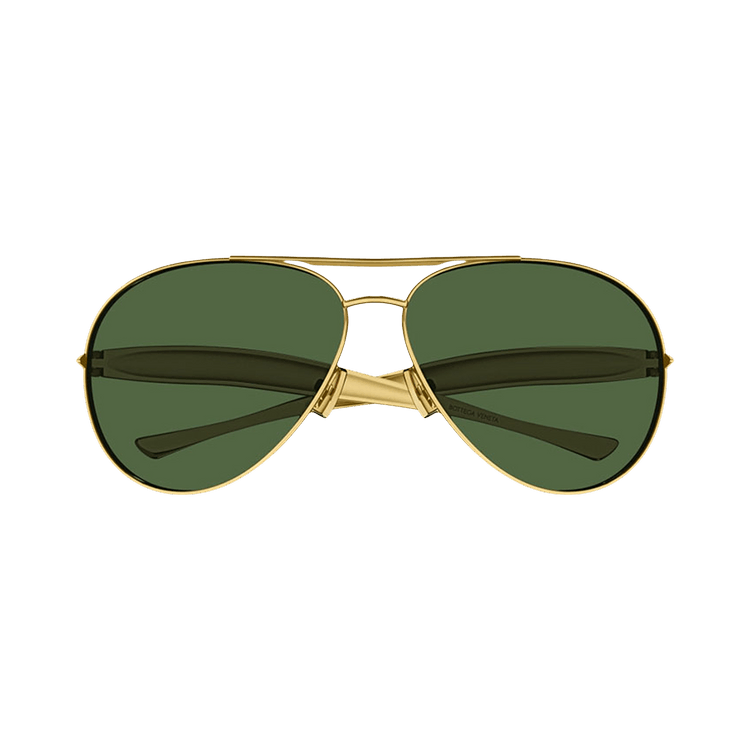 Bottega Veneta Aviator Sunglasses — Green