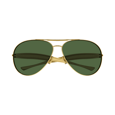 Bottega Veneta Aviator Sunglasses — Green