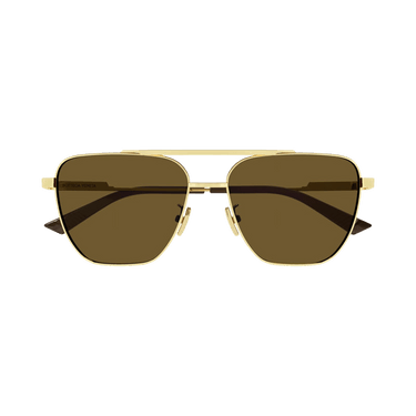 Bottega Veneta Aviator Sunglasses — Gold
