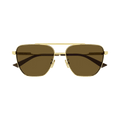Bottega Veneta Aviator Sunglasses — Gold