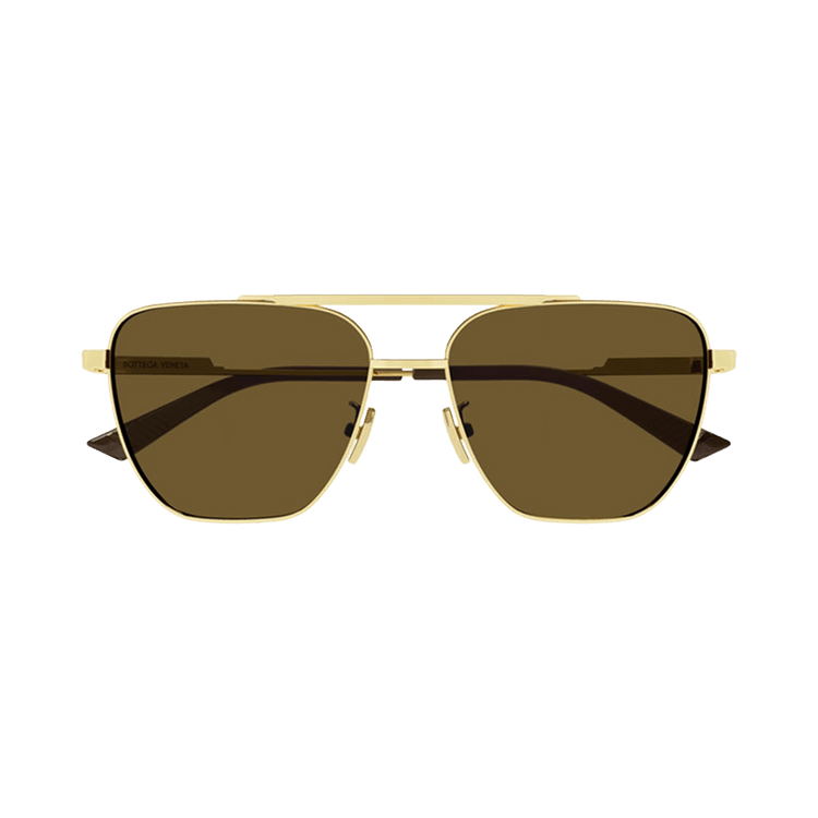Bottega Veneta Aviator Sunglasses — Gold