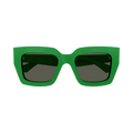 Bottega Veneta Square Sunglasses — Green