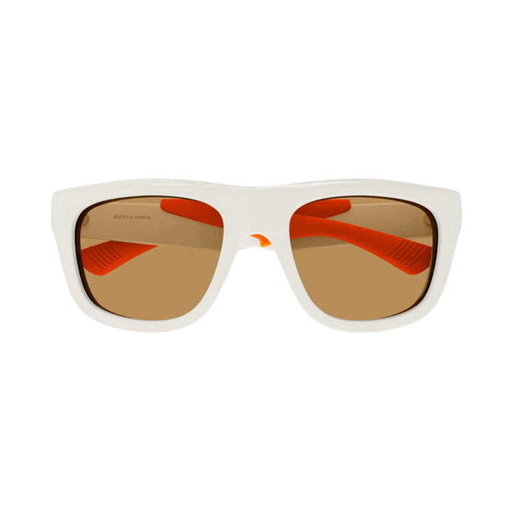 Bottega Veneta Square Sunglasses — Orange