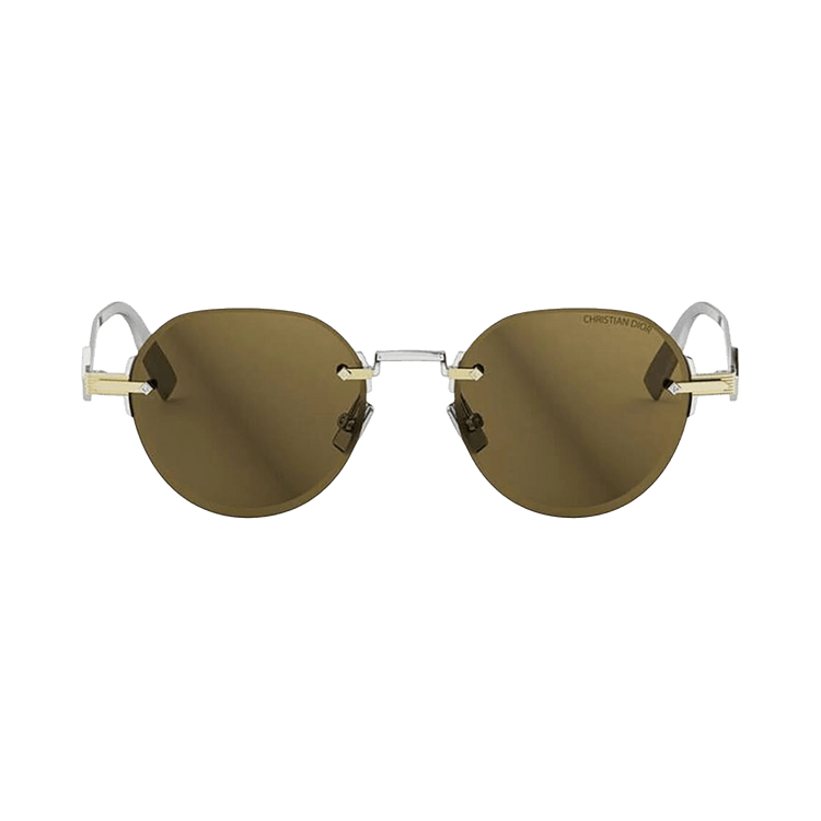 Dior Diamond Square Sunglasses — Brown