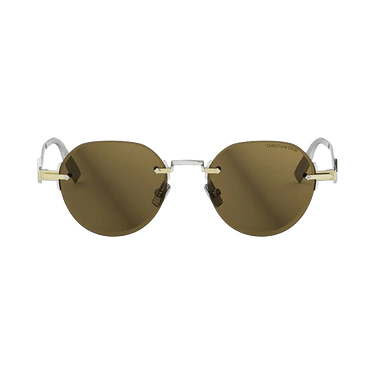 Dior Diamond Square Sunglasses — Brown