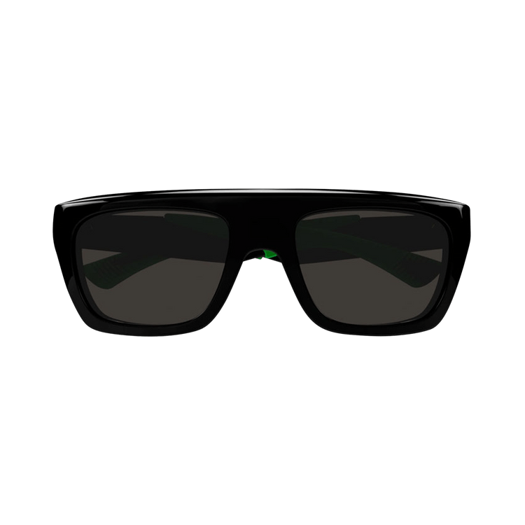 Bottega Veneta Rectangle Sunglasses — Black