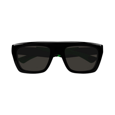 Bottega Veneta Rectangle Sunglasses — Black
